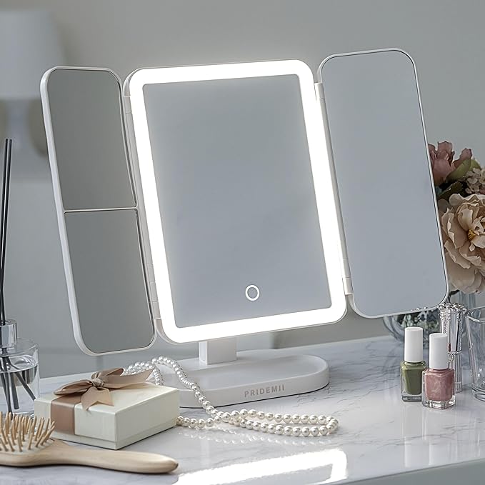 女優ミラー LEDライト付き 三面鏡