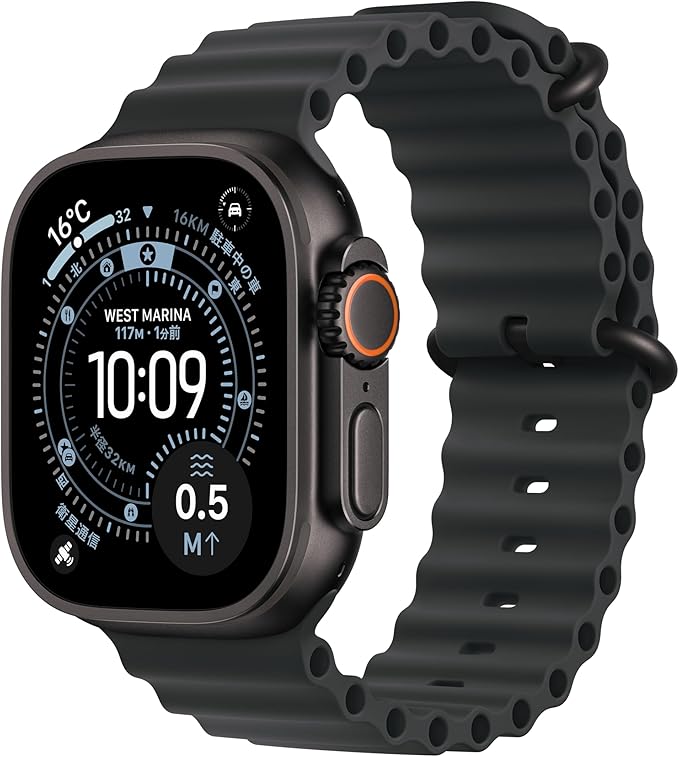 Apple Watch Ultra 3 ブラックチタニウムケース × ブラックオーシャンバンド
