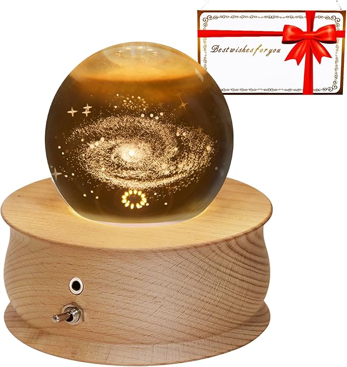 オルゴール クリスタルボール スノードーム LEDライト