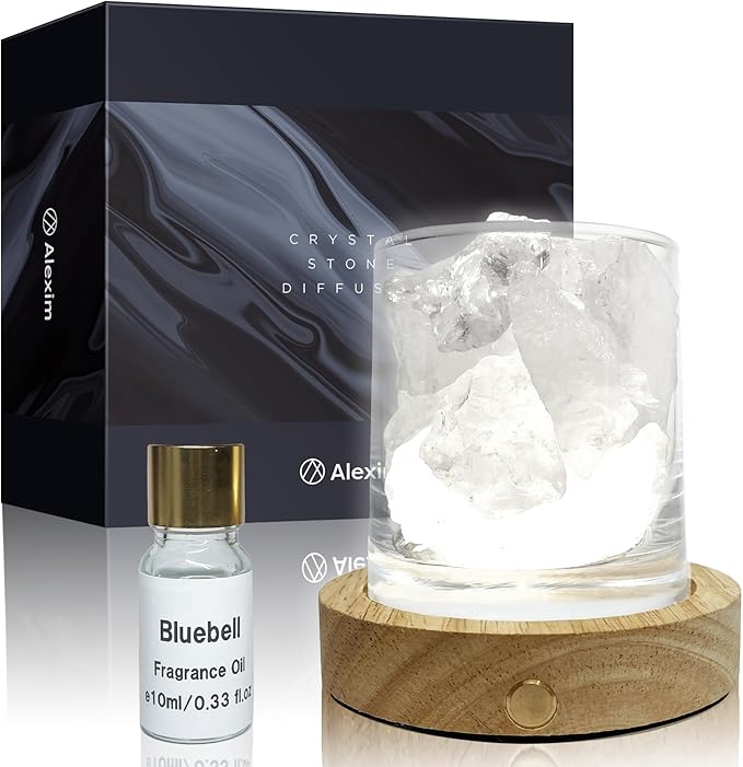 Alexim アロマストーン ロッククリスタル 充電式LED台座