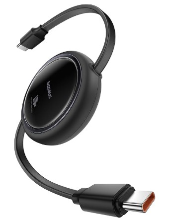 Baseus 巻き取り式 USB-C 充電ケーブル 100W