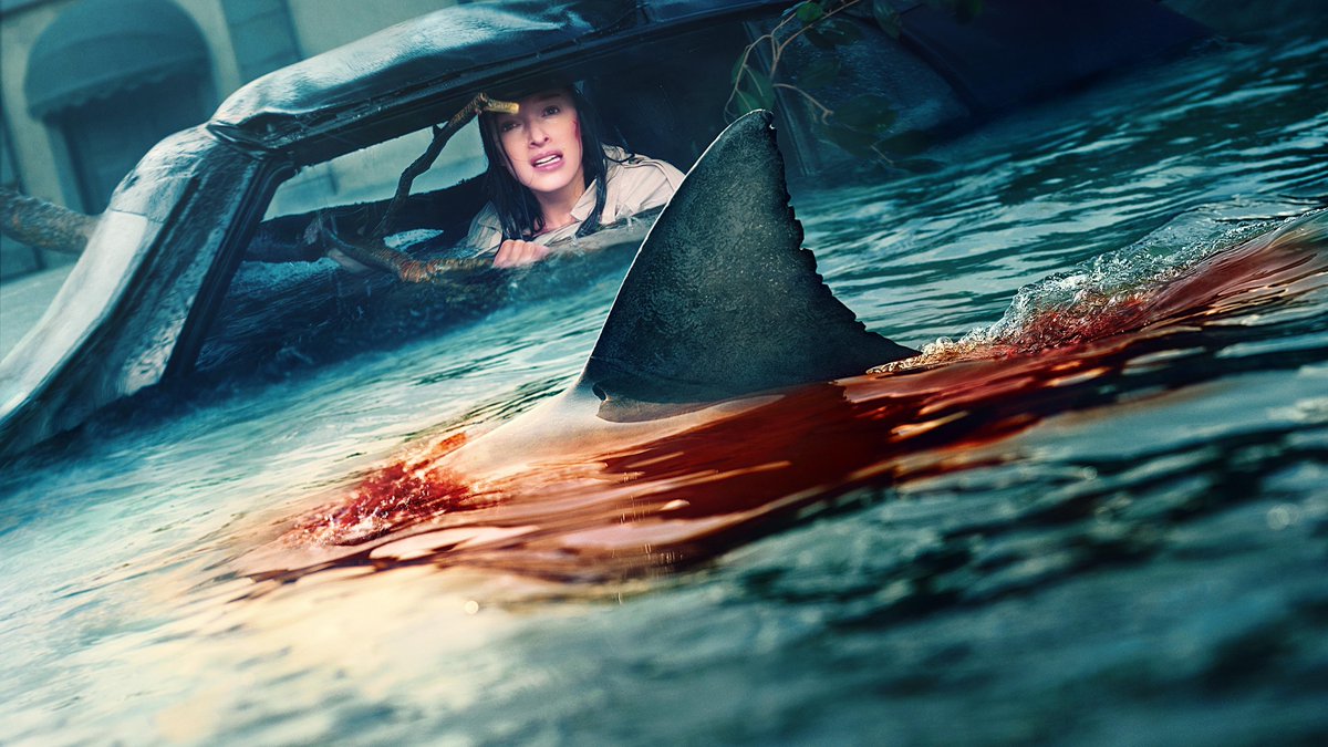 車内に閉じ込められたリサとサメの恐怖